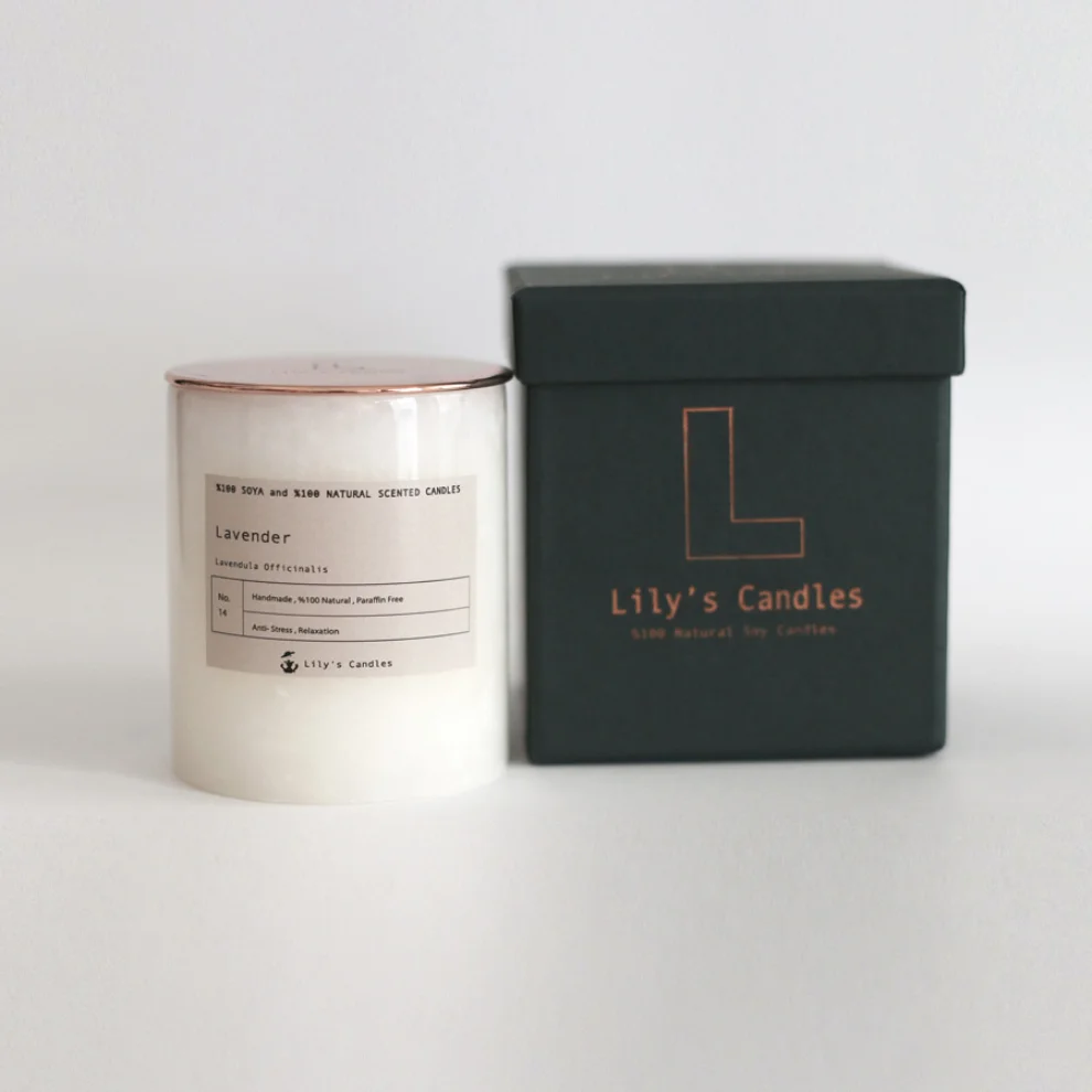 Lily's Candles  - Lavender Marble Natural Candle