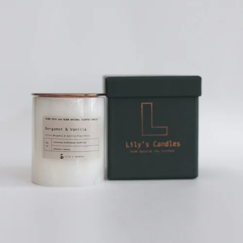 Lily's Candles - Bergamut & Vanilya Mermer Doğal Mum