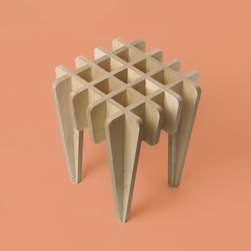 Tufetto - Teeth Wooden Stool