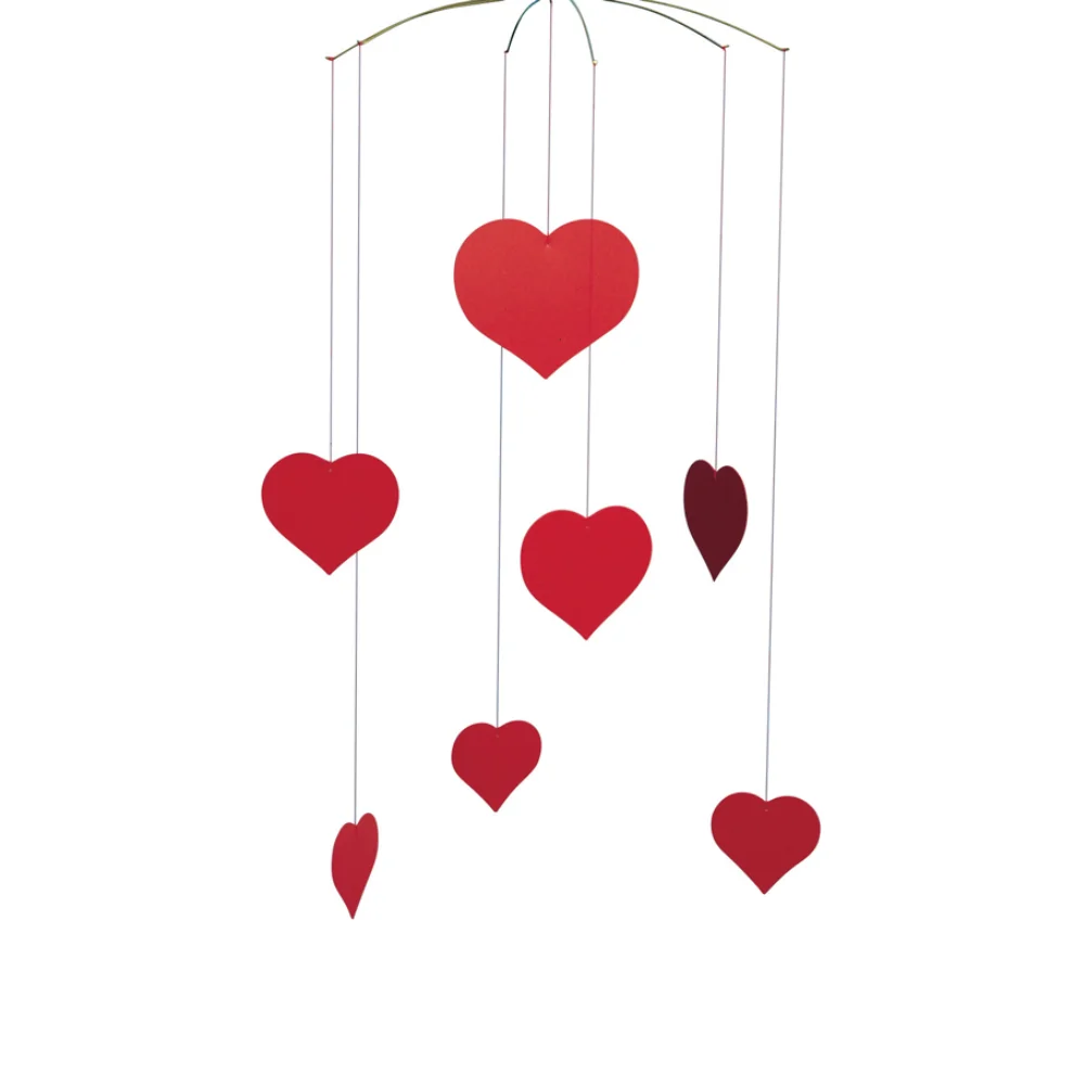 Flensted Mobiles - Valentine Happy Hearts Mobil