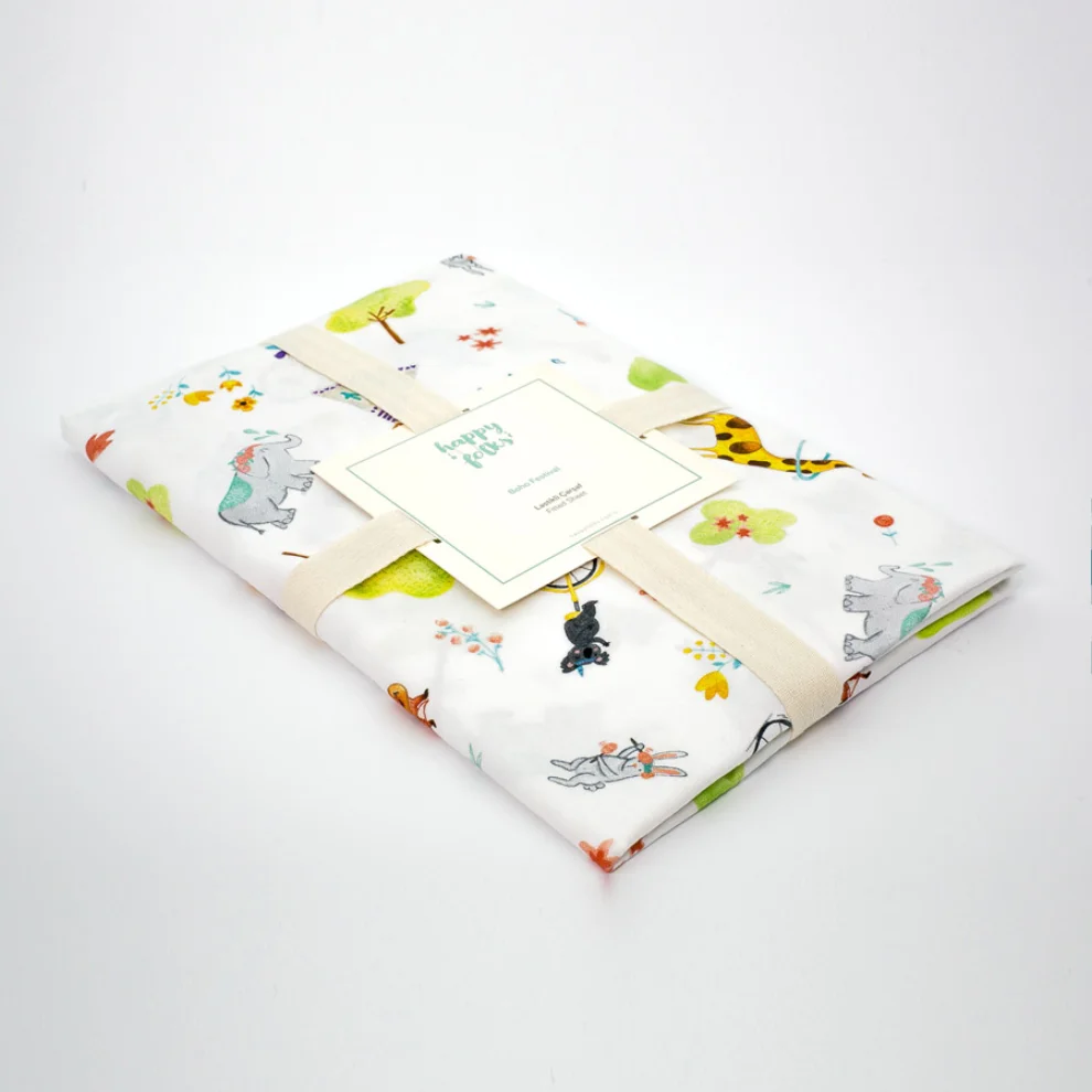 Happy Folks - Boho Team Fun Fitted Sheet