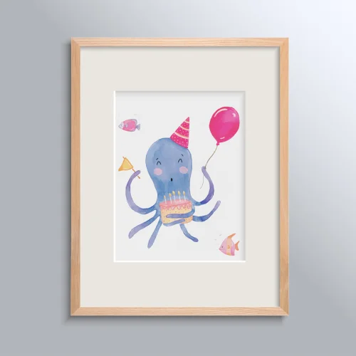 Happy Folks - Birthday Kid Octopus Poster