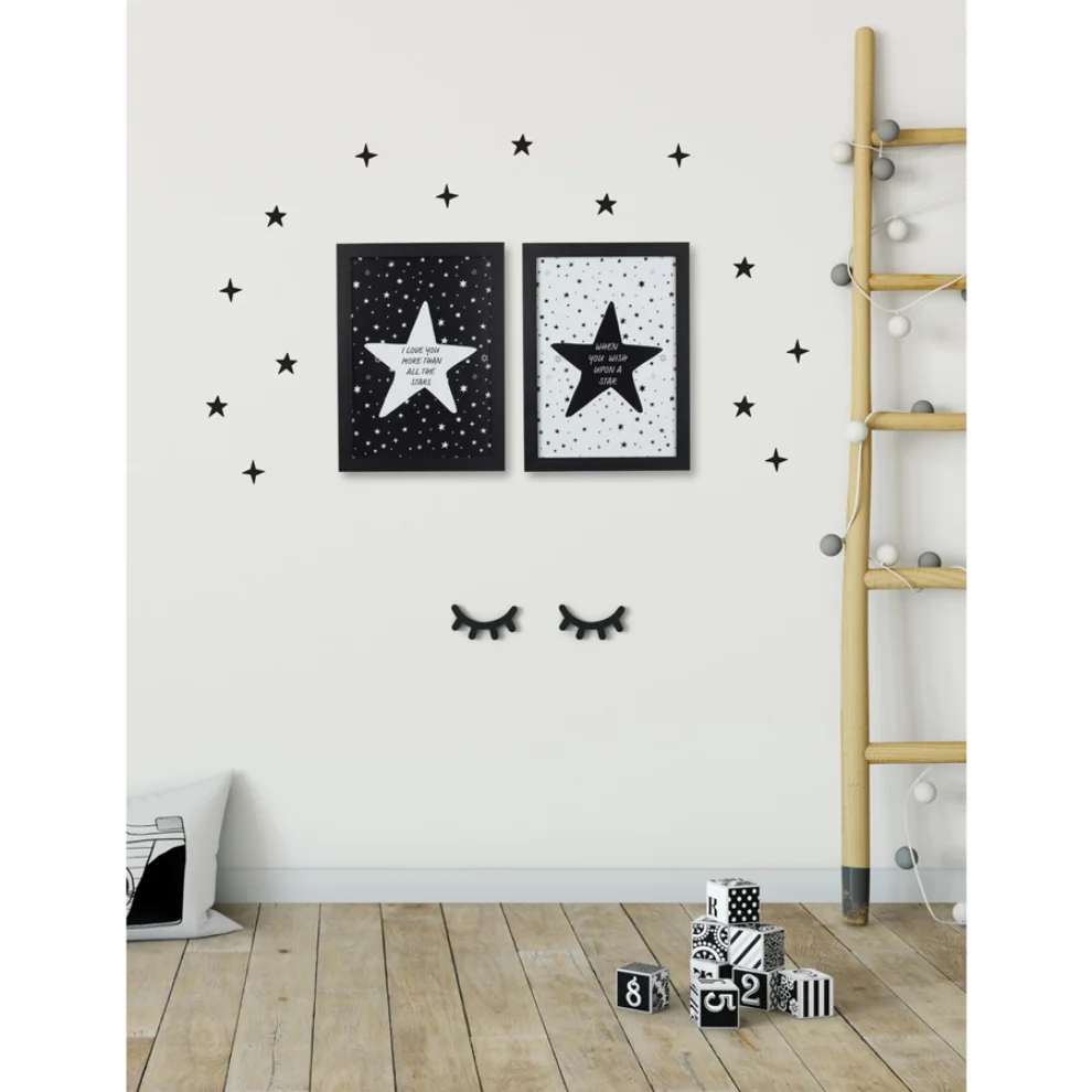 Baluna - Blackstar Stars Duvar Sticker Seti