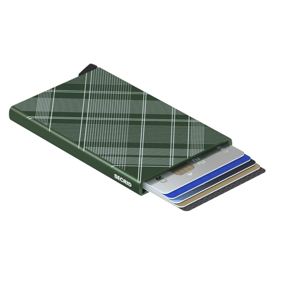 Secrid - Cardprotector Laser Logo Tartan Cüzdan