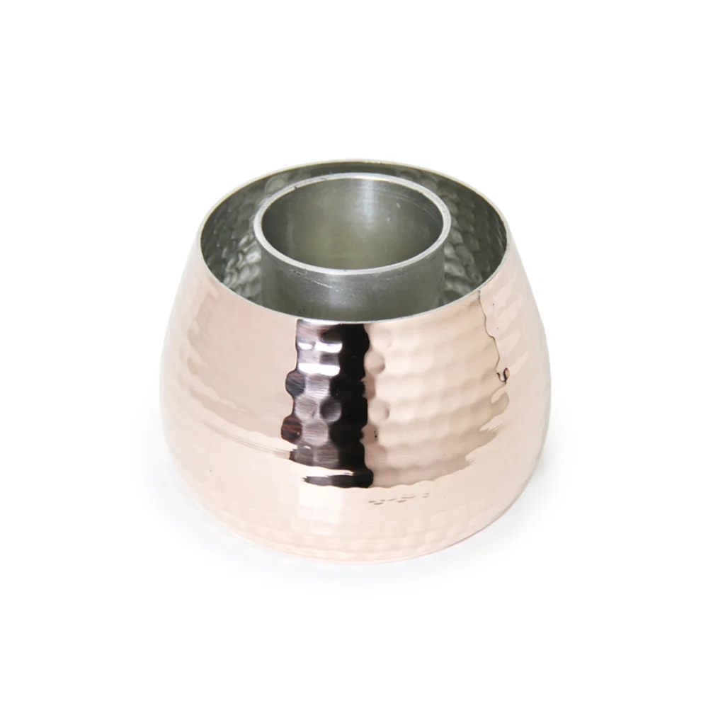 Coho Objet	 - Artisan Rounded Hammered Copper Glass Cooler