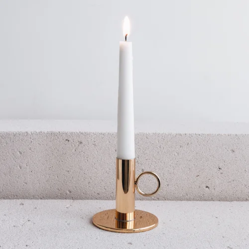 Bakır İstanbul - Oslo Brass Candlestick Holder