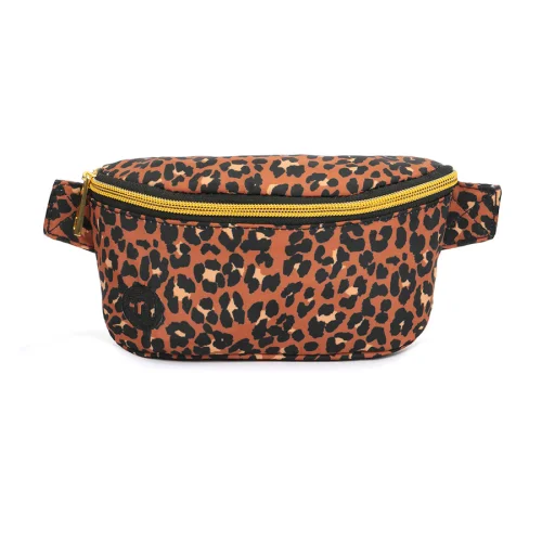 Mipac	 - Gold Nylon Slim Bum Bag - Leopard