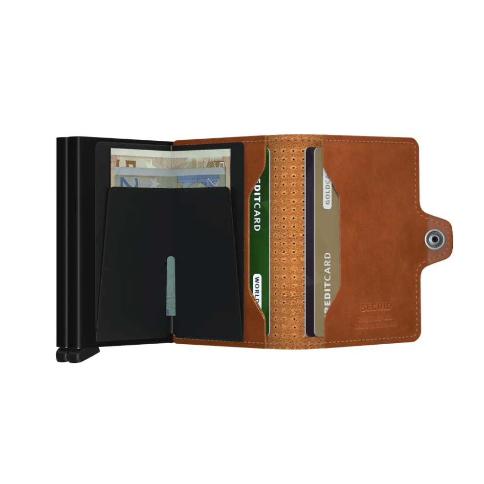 Secrid - Twinwallet Perforated Cognac Wallet
