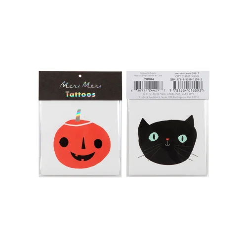 Meri Meri - Pumpkin and Cat Tattoos