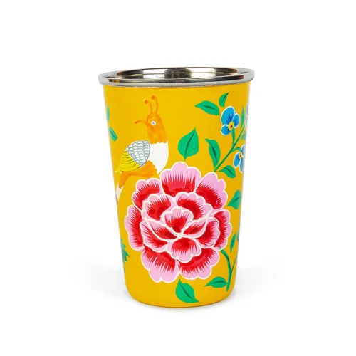 3rd Culture - Pink Tumbler with Birds