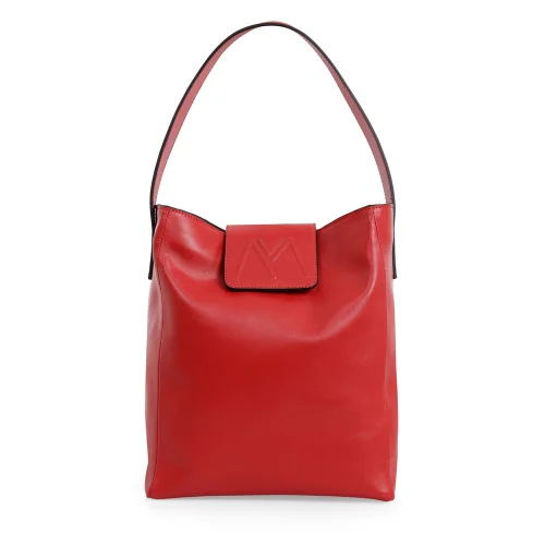 Mev's Atelier	 - Bella Calf Leather Hobo Bag Croc Embossed