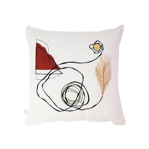 Table and Sofa - One Line Pampas Pillow