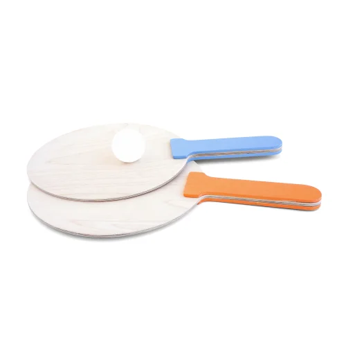 Pop by Gaea - Ping Pong Racket Orange & Blue + 3 Balls