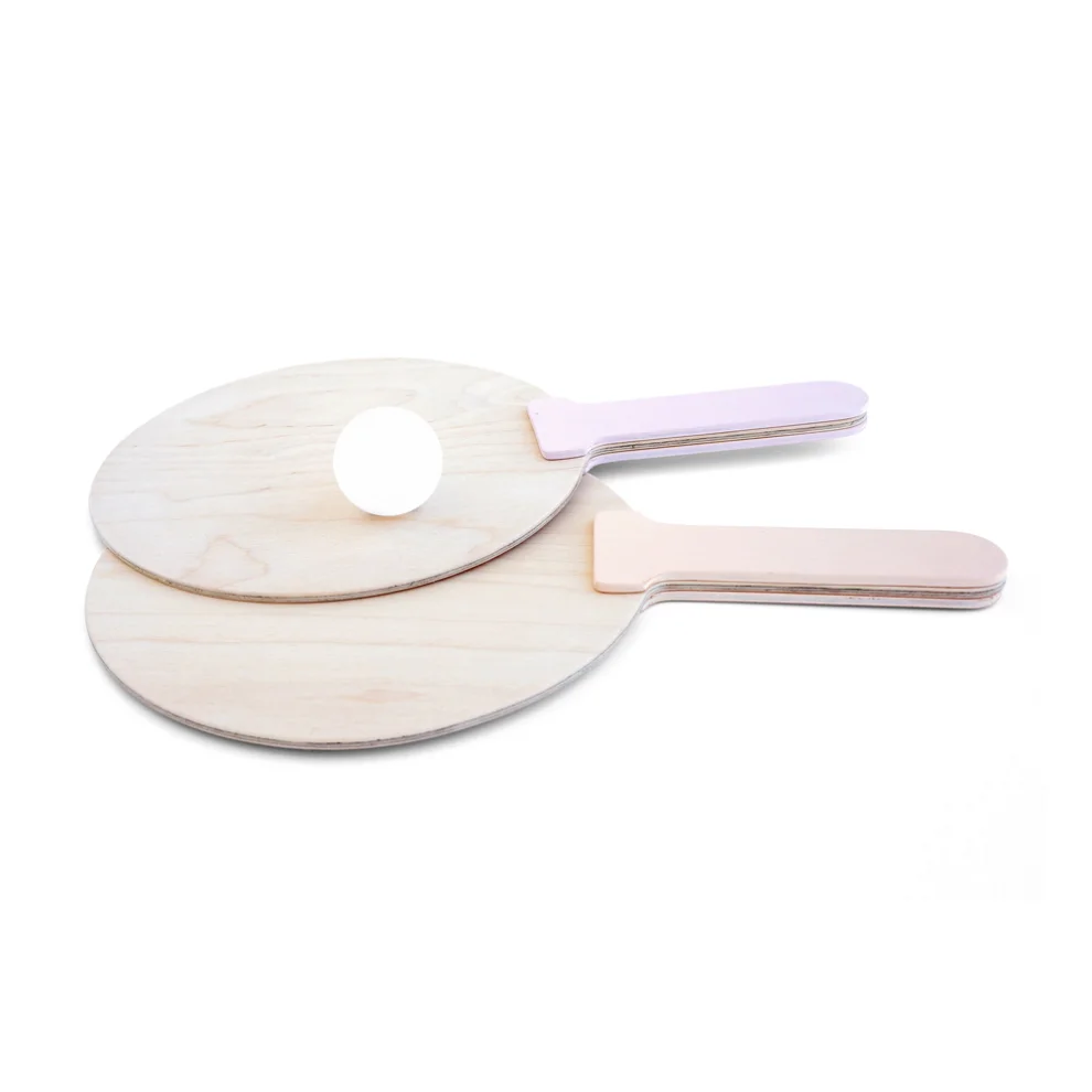 Pop by Gaea - Ping Pong Racket Peach & Soft Pink + 3 Balls