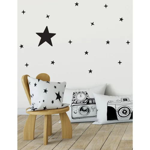 Baluna - Blackstar Big Star Wall Sticker Set