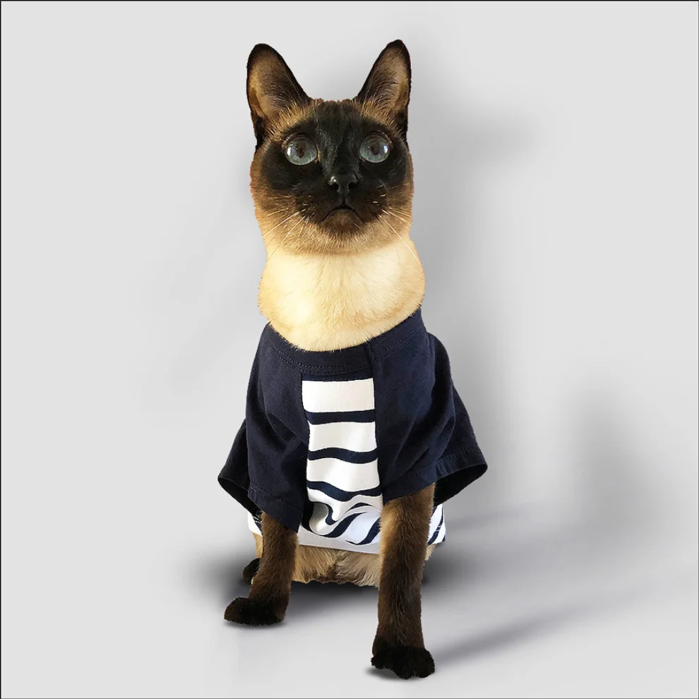 Cream Grey - Pier Basic Cat / Dog T-shirt