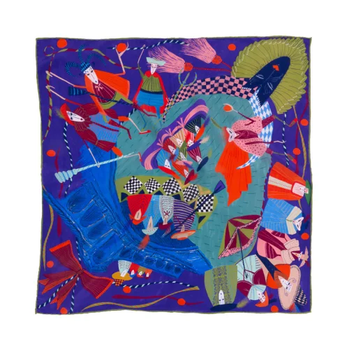 Un Poco - Venice Carnival Silk Scarf