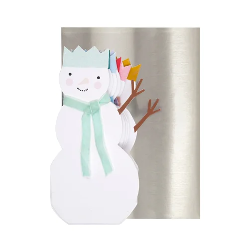 Meri Meri - Rainbow Snowmen Concertina Card