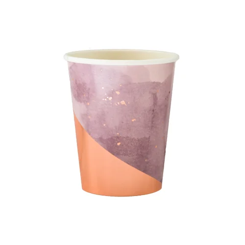 Harlow&Grey - Amethyst - Light Purple Watercolor Paper Cups 8Set