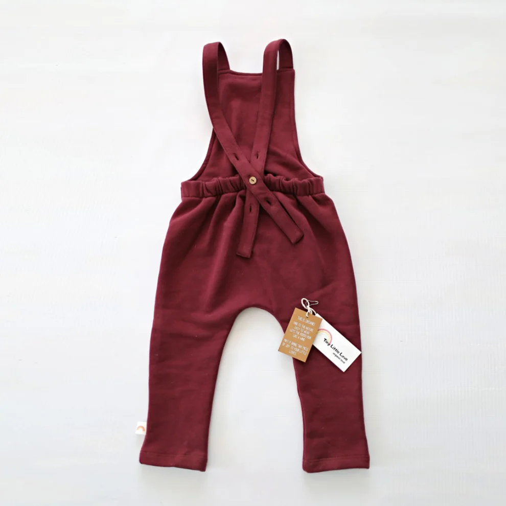 Tiny Little Love - Burgundy Salopet