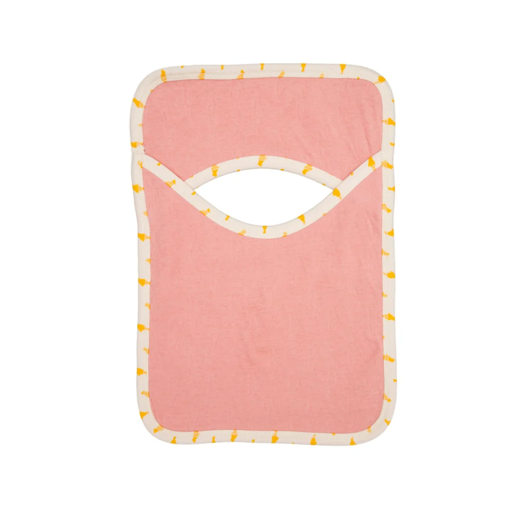 Phoca - Phoca Printed Peachbeige Square Reversible Bib