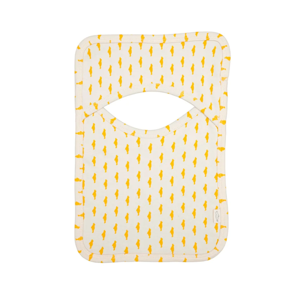 Phoca - Phoca Printed Peachbeige Square Reversible Bib