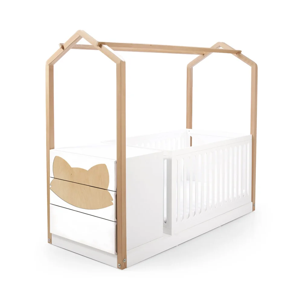 Lil'Gaea - Casa E Crib + White Fox Drawers