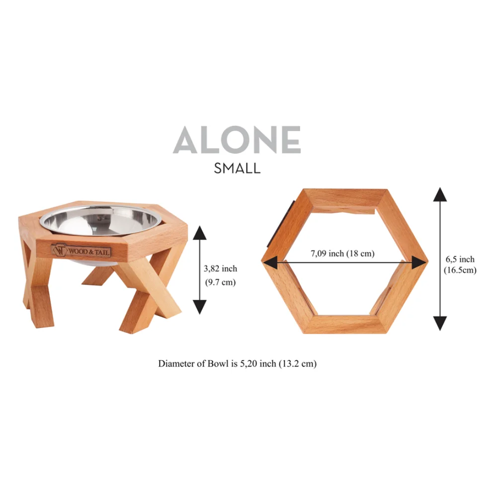 Wood&Tail - Alone Cat/Dog Bowl Stand