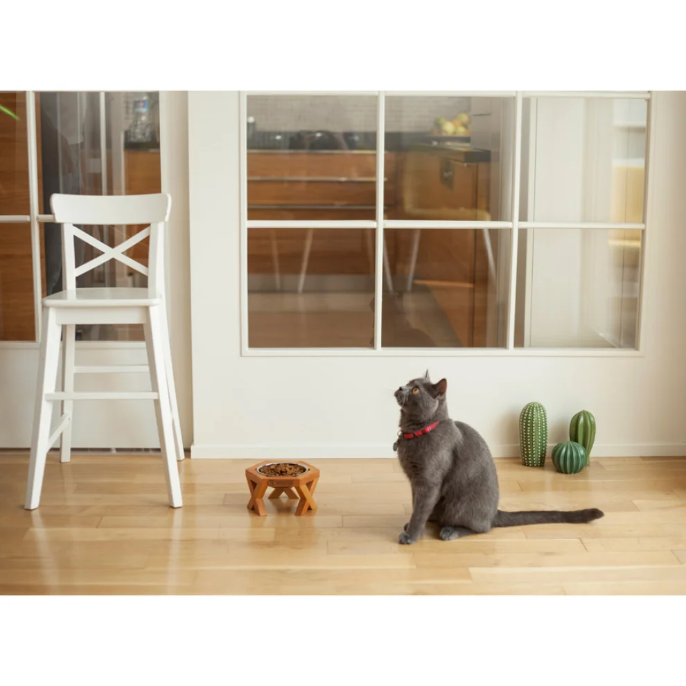 Wood&Tail - Alone Cat/Dog Bowl Stand