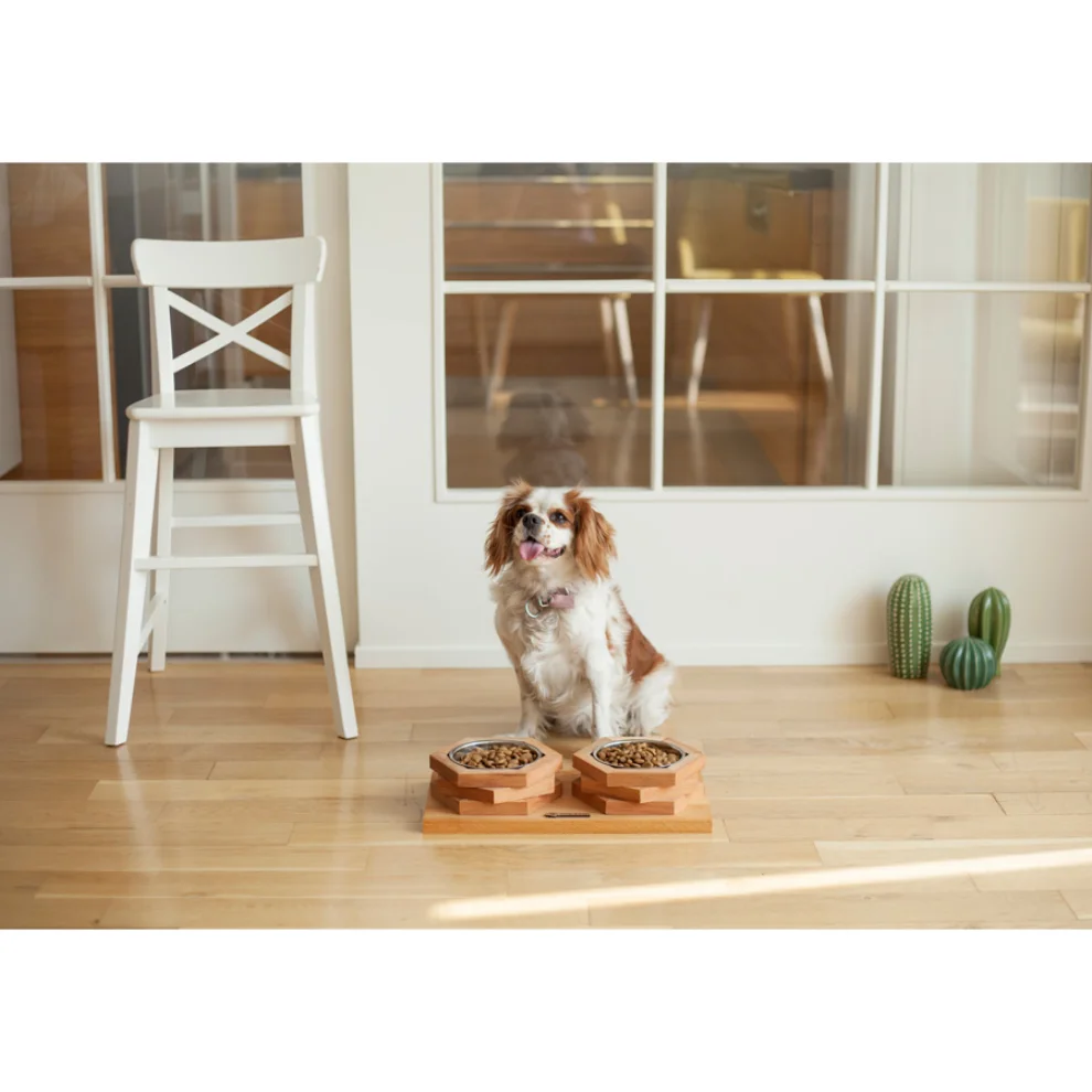Wood&Tail - Hexxup Cat/Dog Bowl Stand