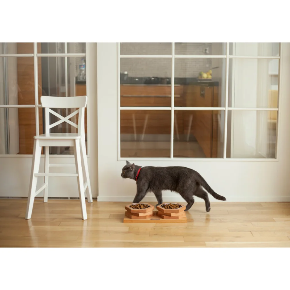 Wood&Tail - Hexxup Cat/Dog Bowl Stand