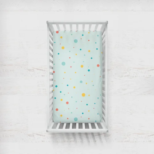 Happy Folks - Dots in Space Fitted Cot Sheet