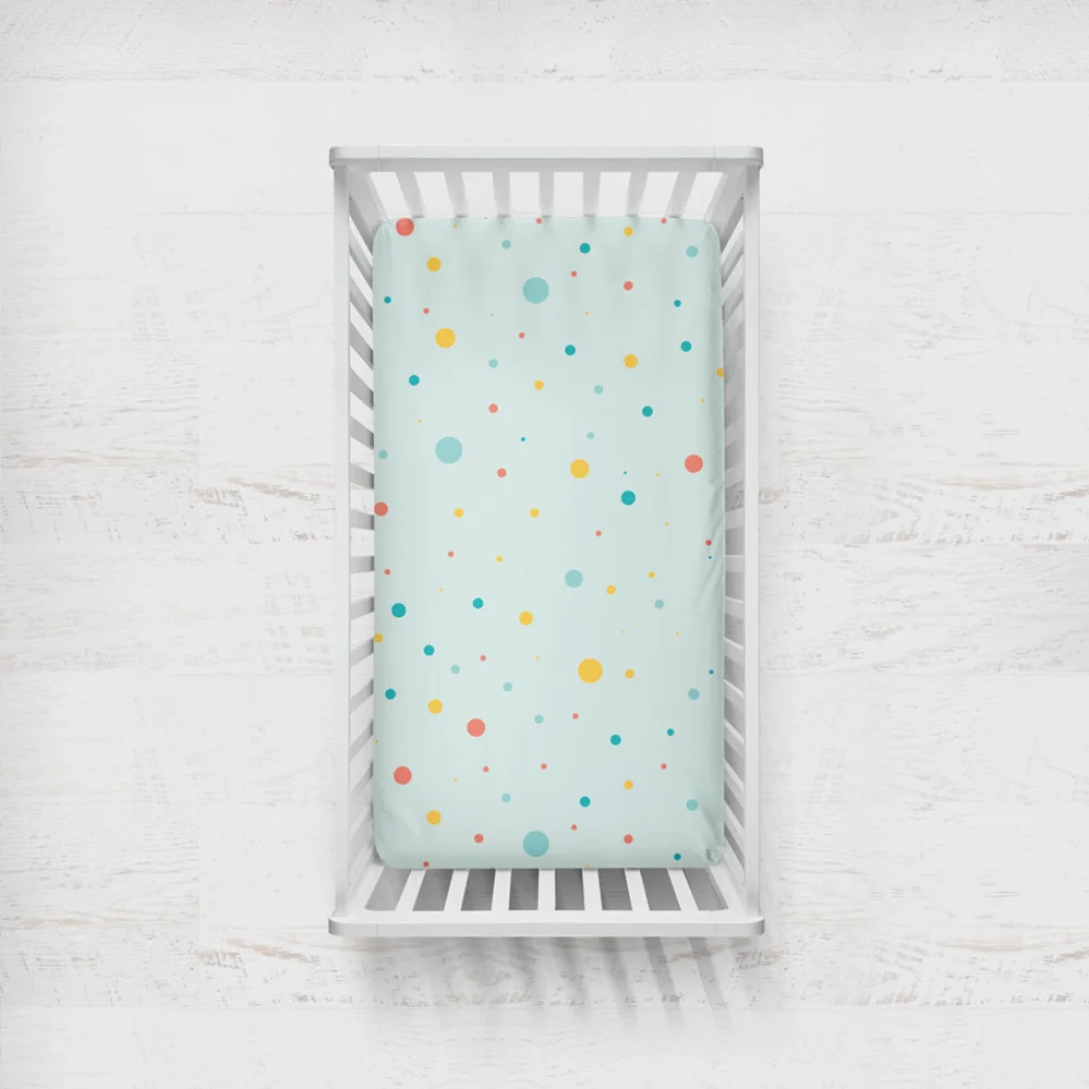 Happy Folks - Dots in Space Fitted Cot Sheet