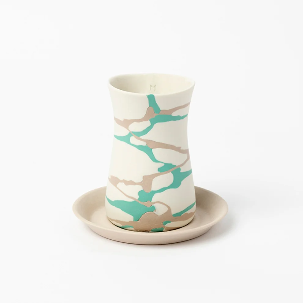 Masuma Ceramics - Ash & Rose Çay Bardağı & Altlık Takımı