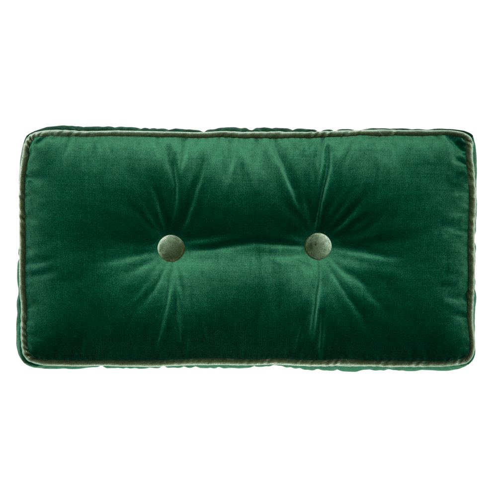 Button Detailed Velvet Cushion