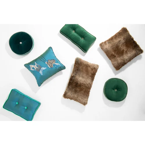 Alpaq Studio - Button Detailed Velvet Cushion