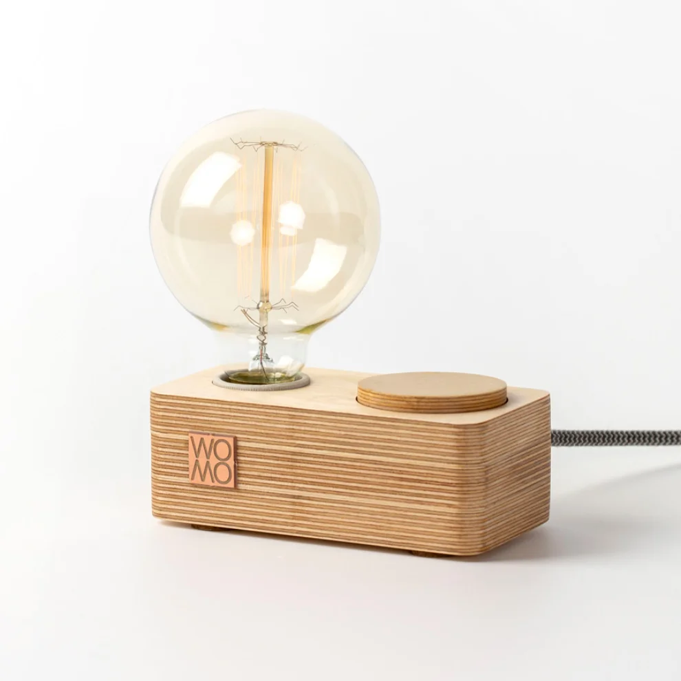 Womodesign - Wooden Table Lamp With Dimmer