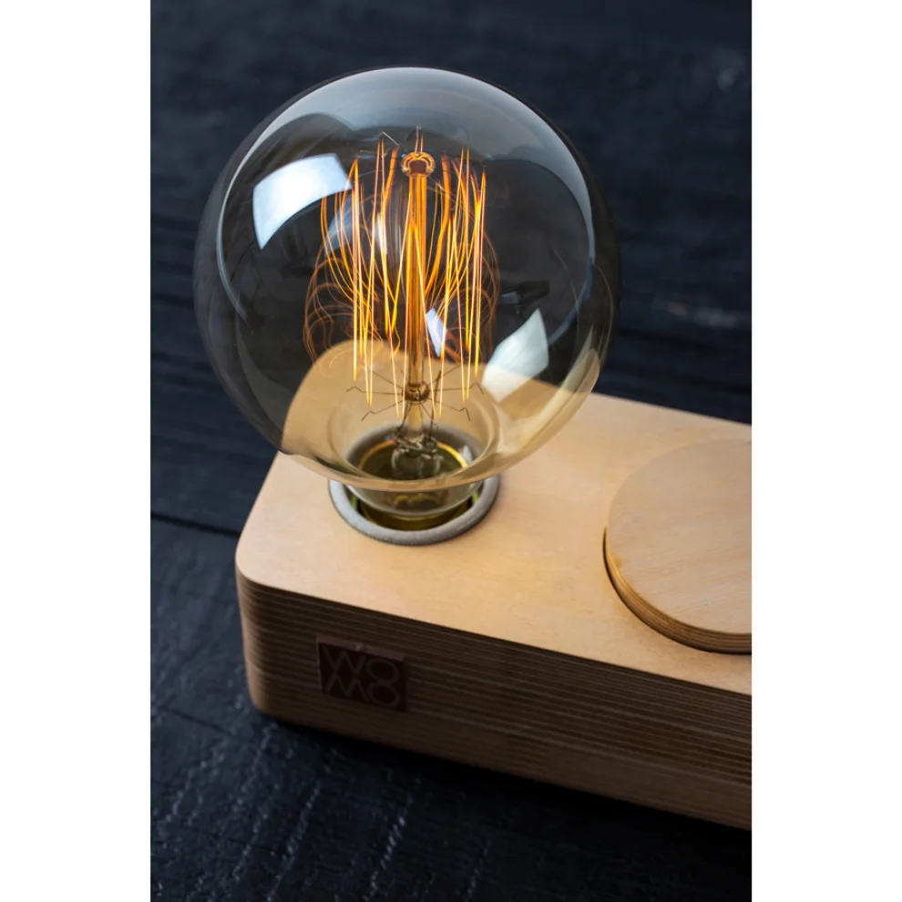 Womodesign - Wooden Table Lamp With Dimmer