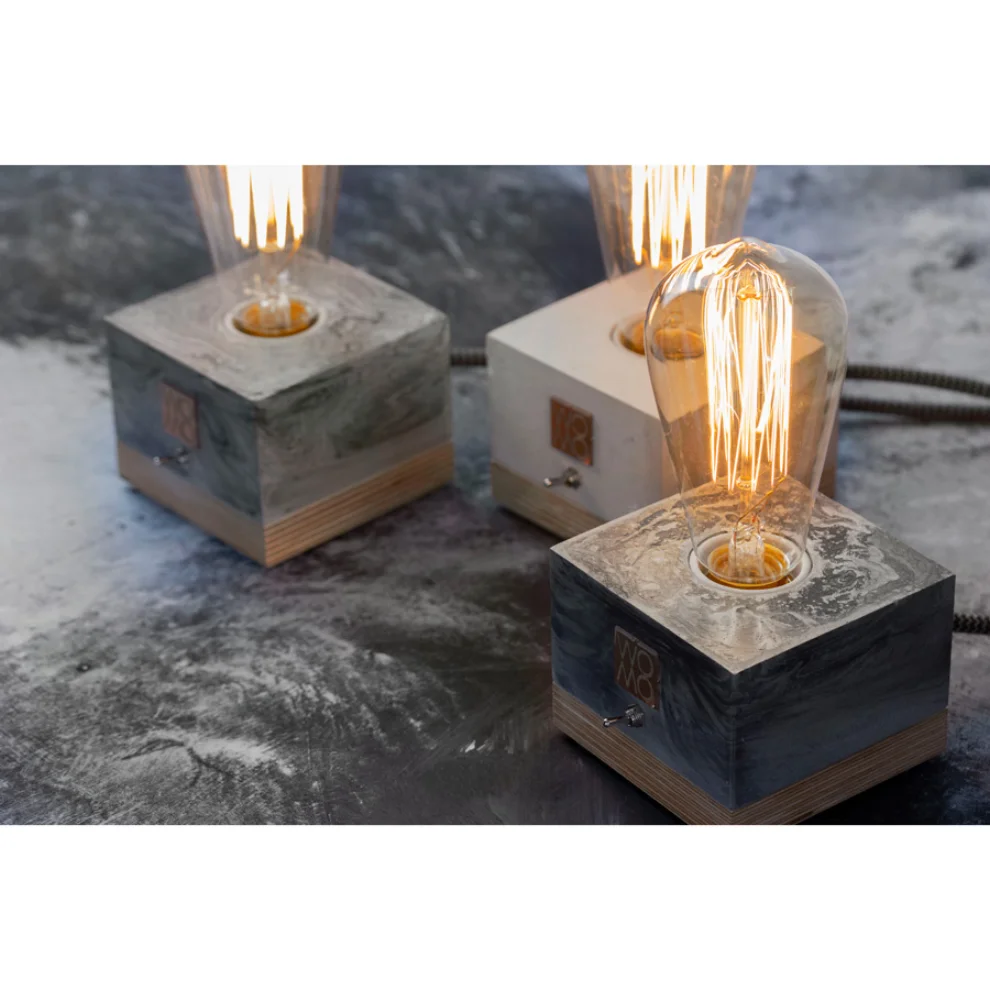 Womodesign - Marble Textured Concrete Table Lamp
