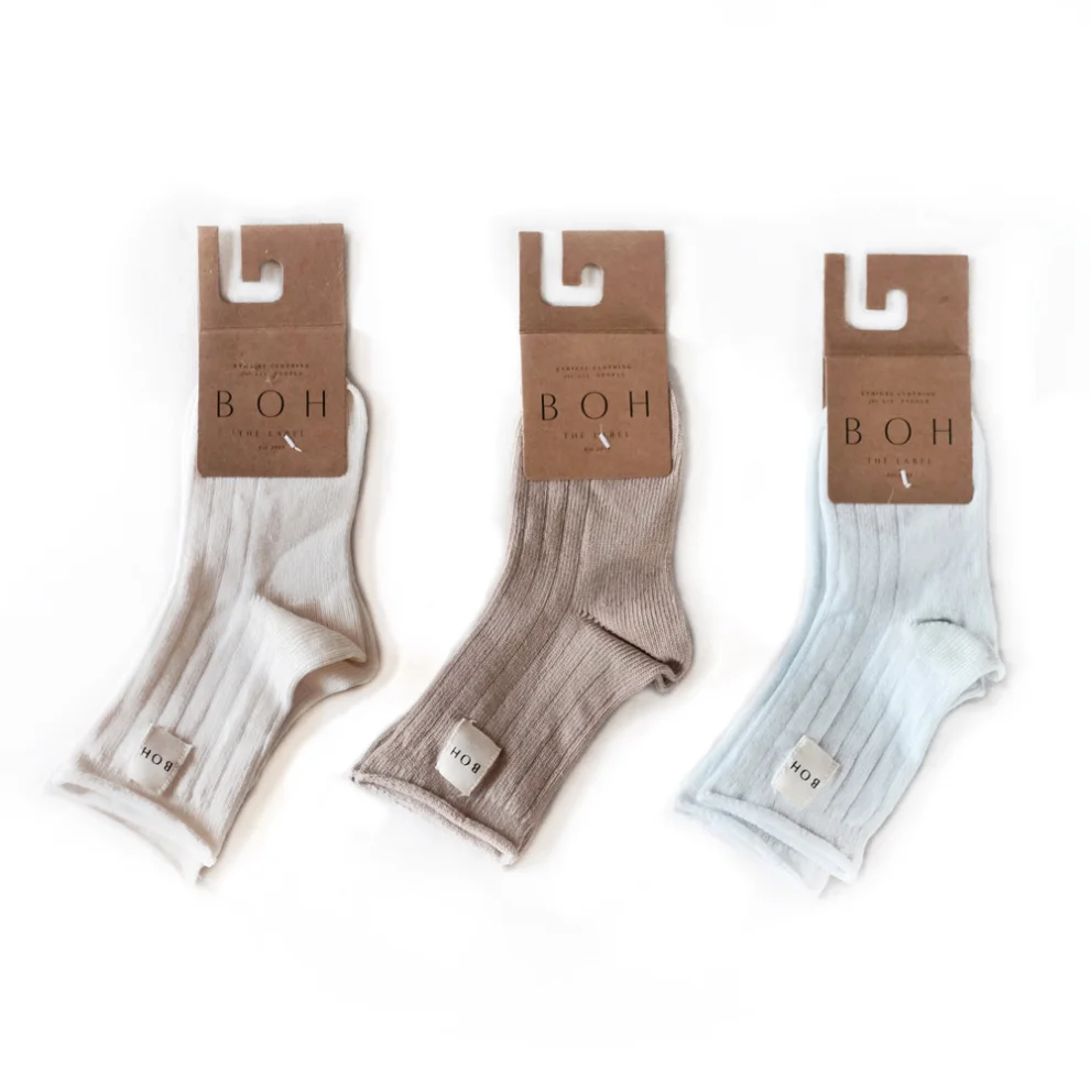 Boh The Label - Organik Essential 3'lü Çorap Seti