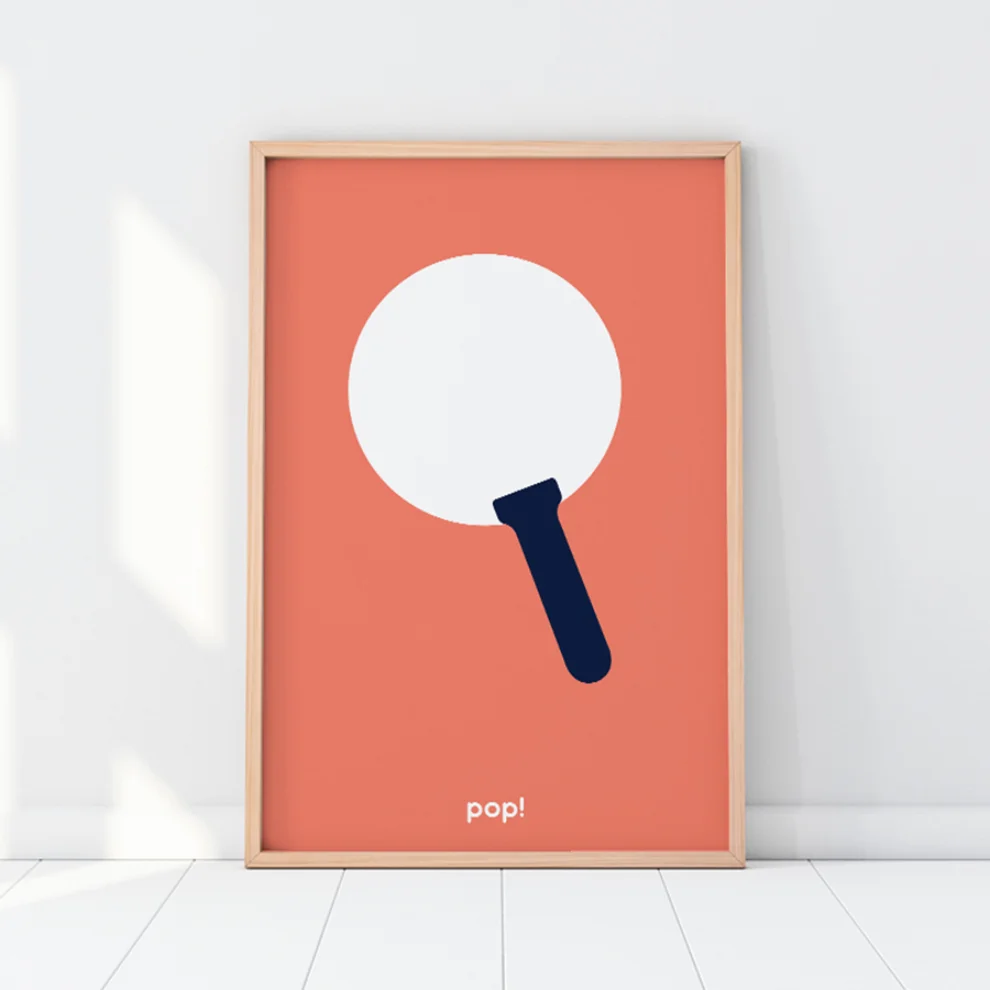 Pop by Gaea - Ping Pong Racket Print