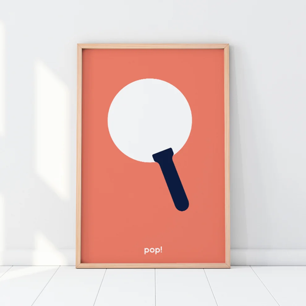 Pop by Gaea - Ping Pong Racket Poster