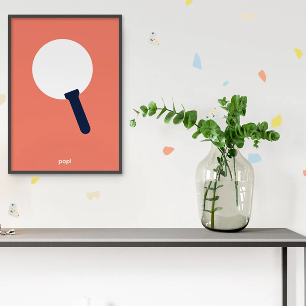 Pop by Gaea - Ping Pong Racket Poster