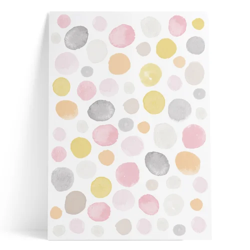 Pop by Gaea - Watercolor Dots Colorful IV Sticker