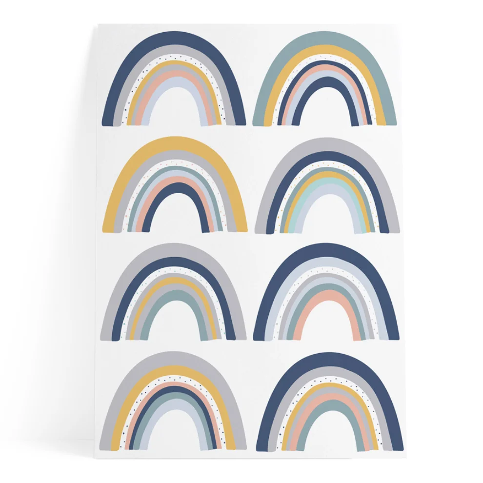 Pop by Gaea - Happy Rainbows Blue Sticker