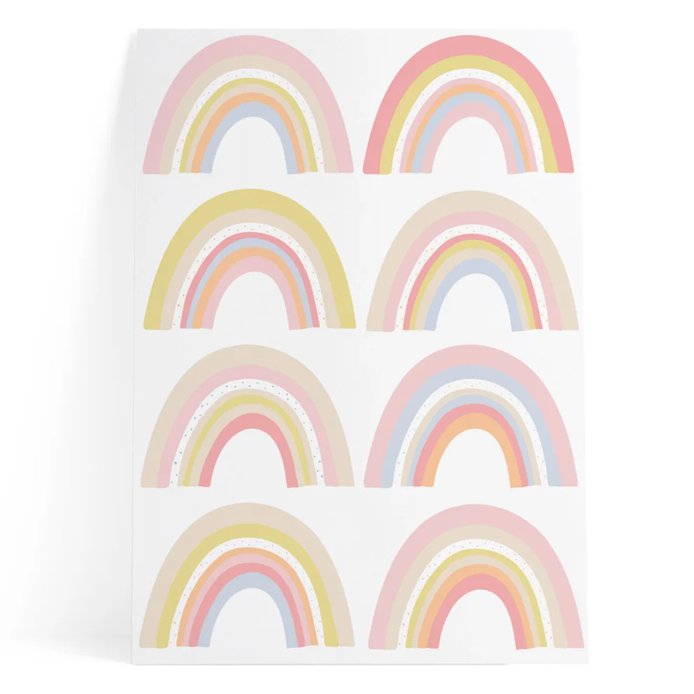 Pop by Gaea - Happy Rainbows Pink Sticker