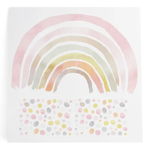 Pop by Gaea - Watercolor Rainbows & Watercolor Dots XL Pinks Sticker