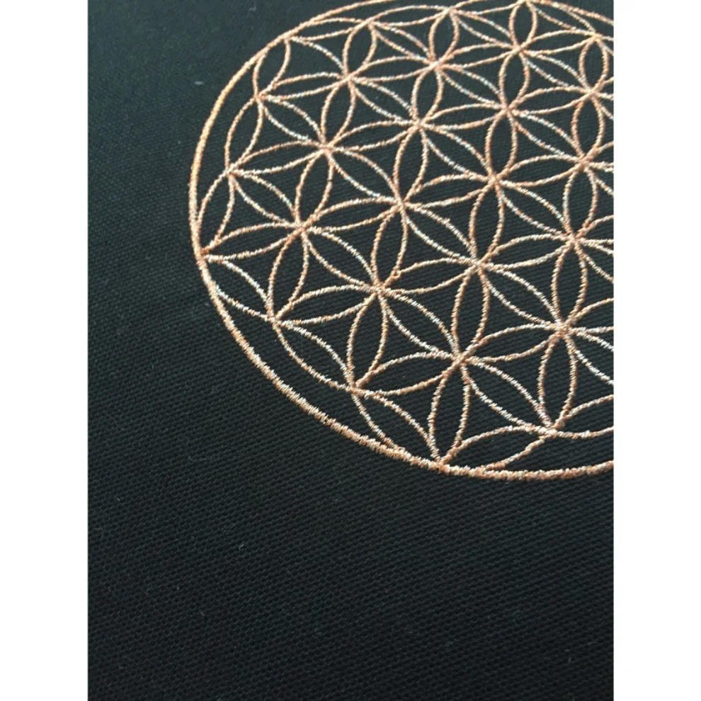 Bohemtolia - Pillow with Flower of Life Embroidery
