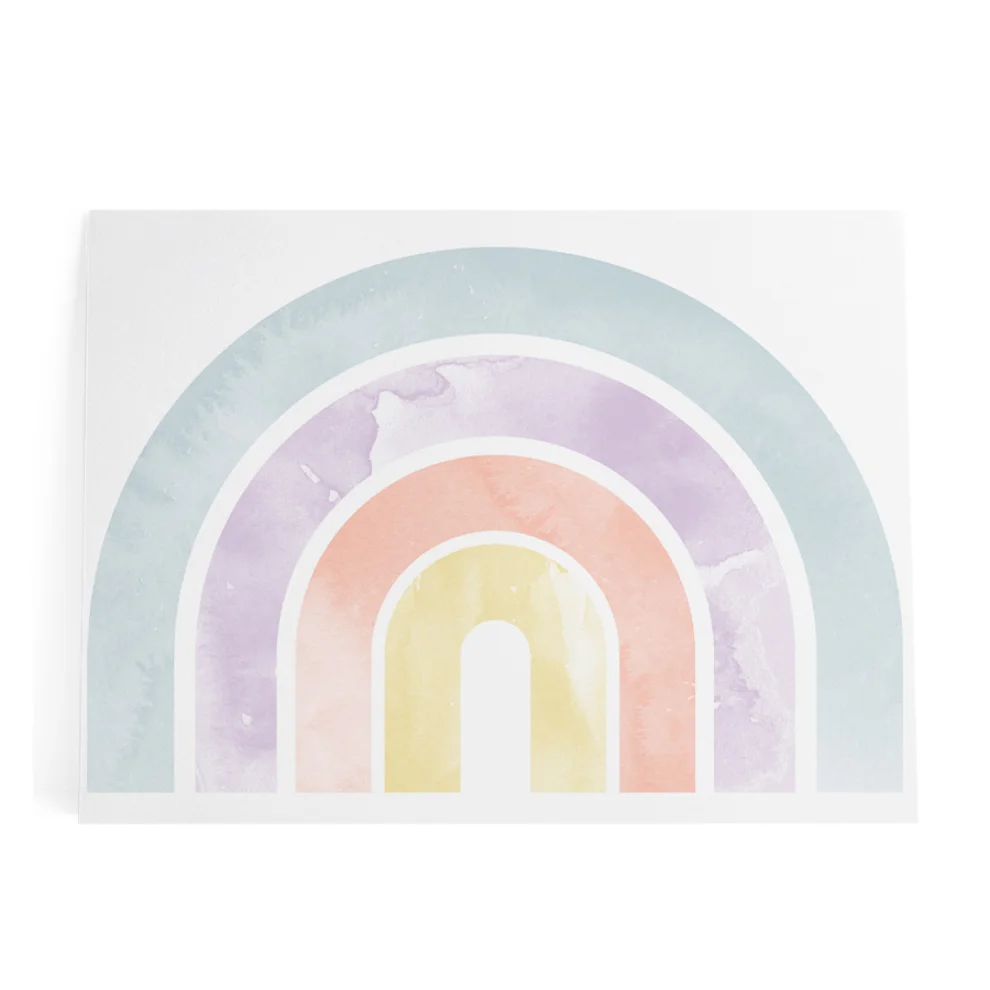 Pop by Gaea - Boheme Watercolor Pastel Rainbow XXL Sticker