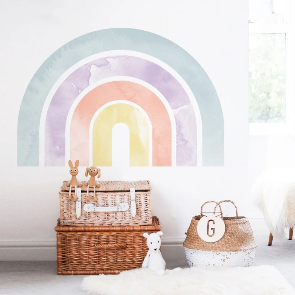 Pop by Gaea - Boheme Watercolor Pastel Rainbow XXL Sticker